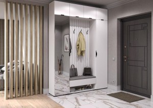 Модульная прихожая Энсо (Сантан) Белый